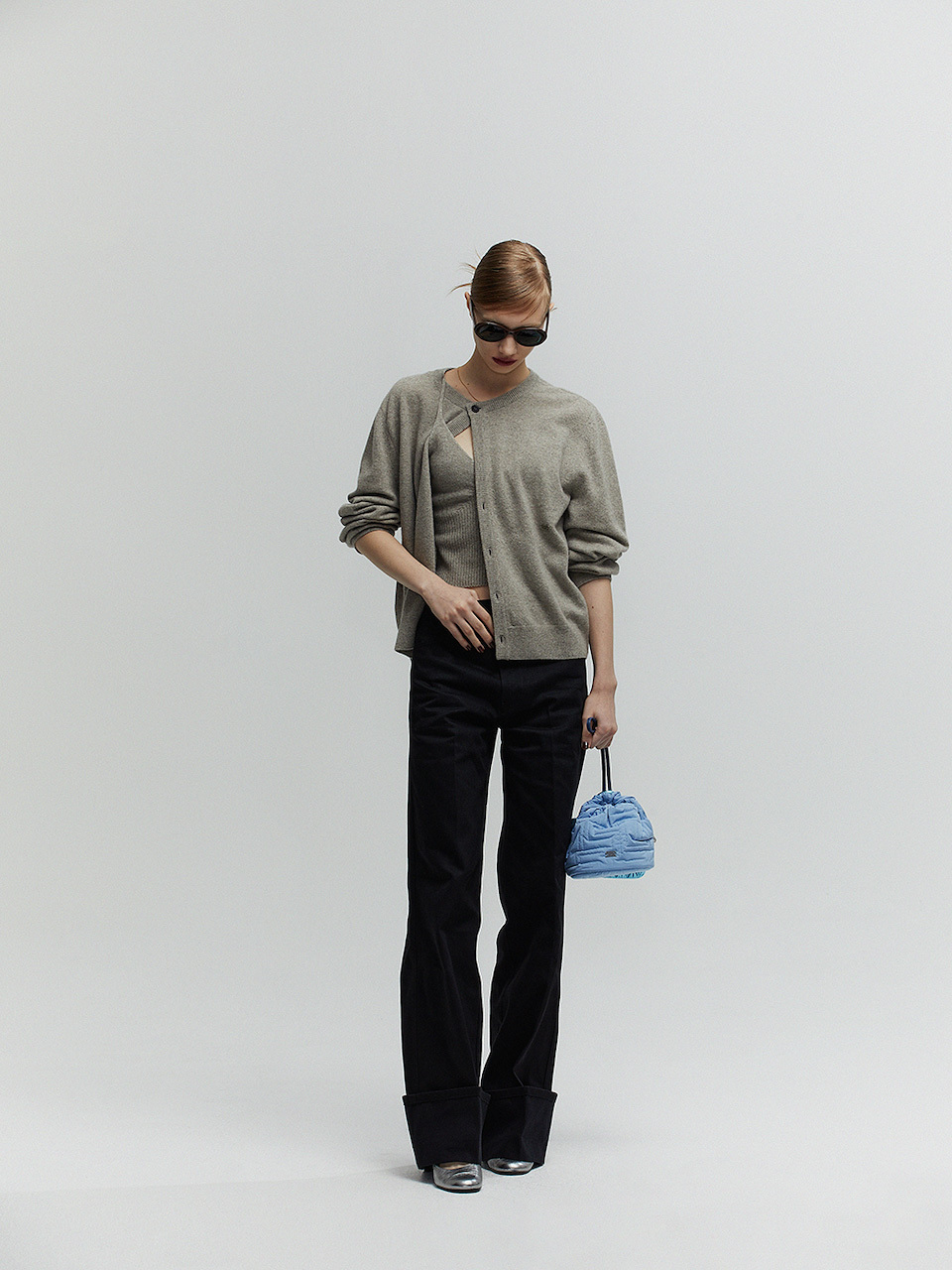 L’H.A.S Symbol Quilted Mini Tote Bag_Light Blue