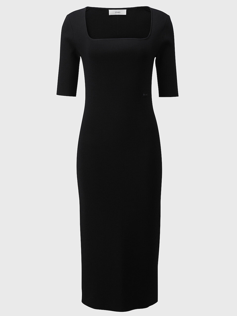 L’H.A.S Trapeze Neck Line Knit Dress _Black
