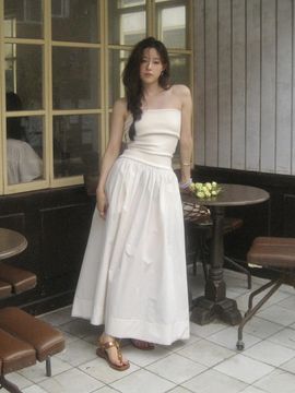L’H.A.S Tube Top Natural Flare Dress