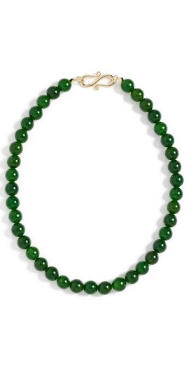LIÉ STUDIO LIÉ STUDIO The Mary Necklace Green Agate One