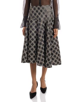 Liberowe Liberowe Embroidered Leather Midi Skirt