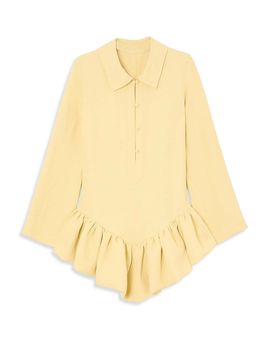 Liberowe Liberowe Linen Peplum Polo Dress