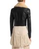 Liberowe Liberowe Raja Cropped Leather Shearling Collar Jacket - 4