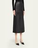 Liberowe Maha Button-Front Leather Midi Skirt - 2