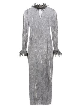 Liberowe Women's Chiltern Metallic Plissé Midi-Dress