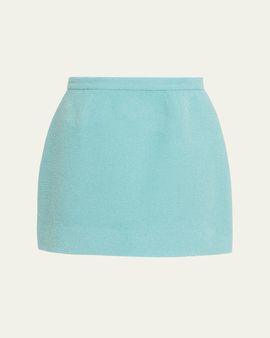 Libertine Aqua Boucle Mini Skirt