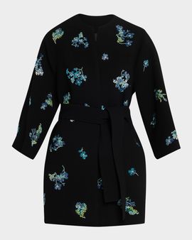 Libertine Bluebell Lane Embellished Cashmere Belted Open Coat