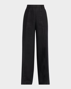 Libertine Heavy Linen Straight-Leg Sailor Pants