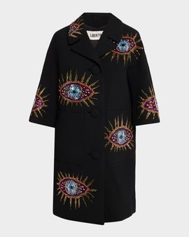 Libertine Nazar Embellished Single-Breasted Coat