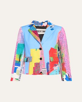 Libertine NYC Print Single-Breasted Short Jacket