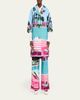 Libertine Poolside Printed 3/4-Sleeve Single-Breasted Coat - 2