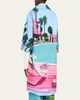 Libertine Poolside Printed 3/4-Sleeve Single-Breasted Coat - 3