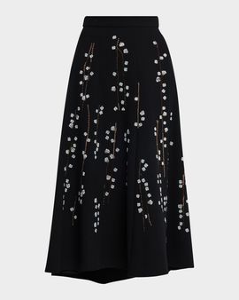 Libertine Sakura Embellished Midi Tulip Skirt