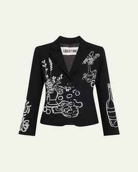 Libertine Still Life Crystal Clean Single-Breasted Short Jacket