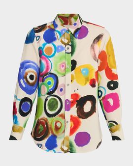 Libertine Take The Reins Silk Button-Down Shirt