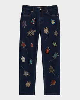 Libertine Turtle Time Straight-Leg Ankle Boyfriend Jeans