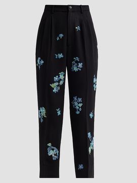 Libertine Women's Bluebell Lane Embellished Tapered-Leg Crop Ciggy Pants