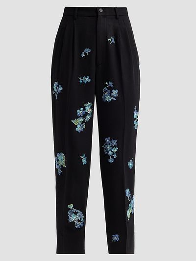 Libertine Women's Bluebell Lane Embellished Tapered-Leg Crop Ciggy Pants