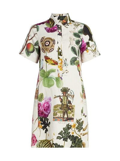 Libertine Women's Hollyhock Floral Linen Preppy Minidress