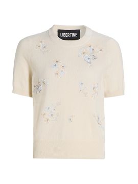 Libertine Women's Porcelain Garden Cashmere Sweater