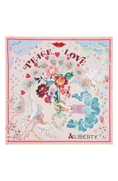 Liberty London Liberty London Peace Love Liberty Silk Square Scarf