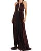L'Idée Women's La Fete Boheme Shimmer Pleated Halterneck Gown - 2