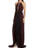 L'Idée Women's La Fete Boheme Shimmer Pleated Halterneck Gown - 3