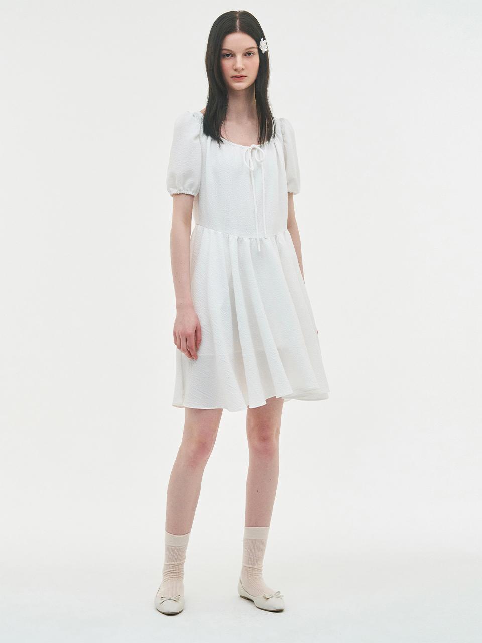 LIE MEQUE Fairy Balloon Dress White