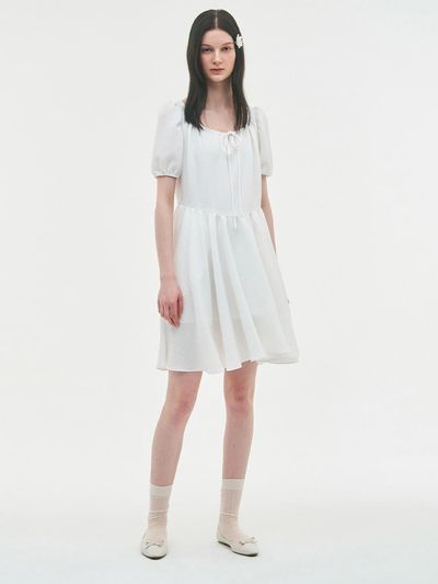 LIE MEQUE Fairy Balloon Dress White