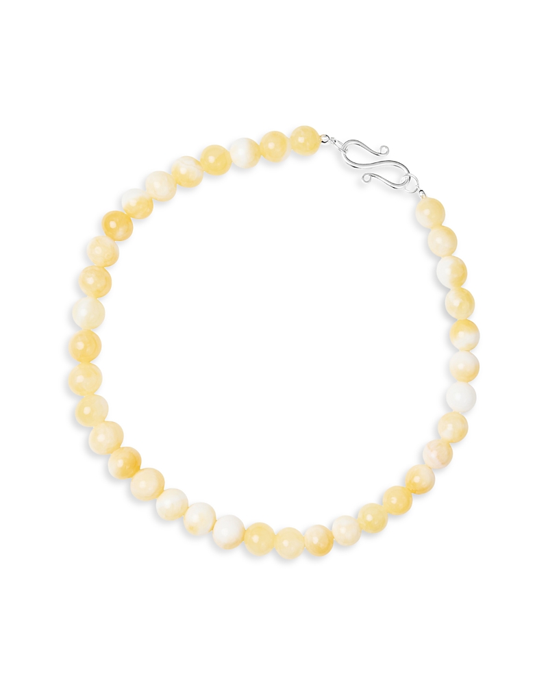Lie Studio Lie Studio Mary Beige Topaz Beaded Necklace, 8.6