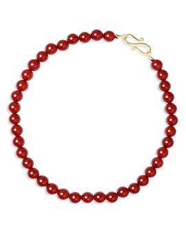 Lie Studio Lie Studio Mary Gemstone Beaded Collar Necklace, 16