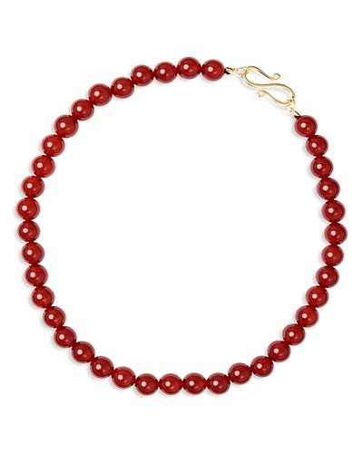 Lie Studio Lie Studio Mary Gemstone Beaded Collar Necklace, 16