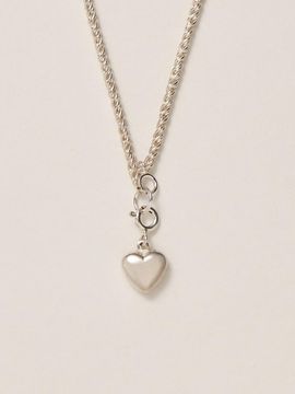 liersi Double-sided Pure Silver Heart Initial Pendant