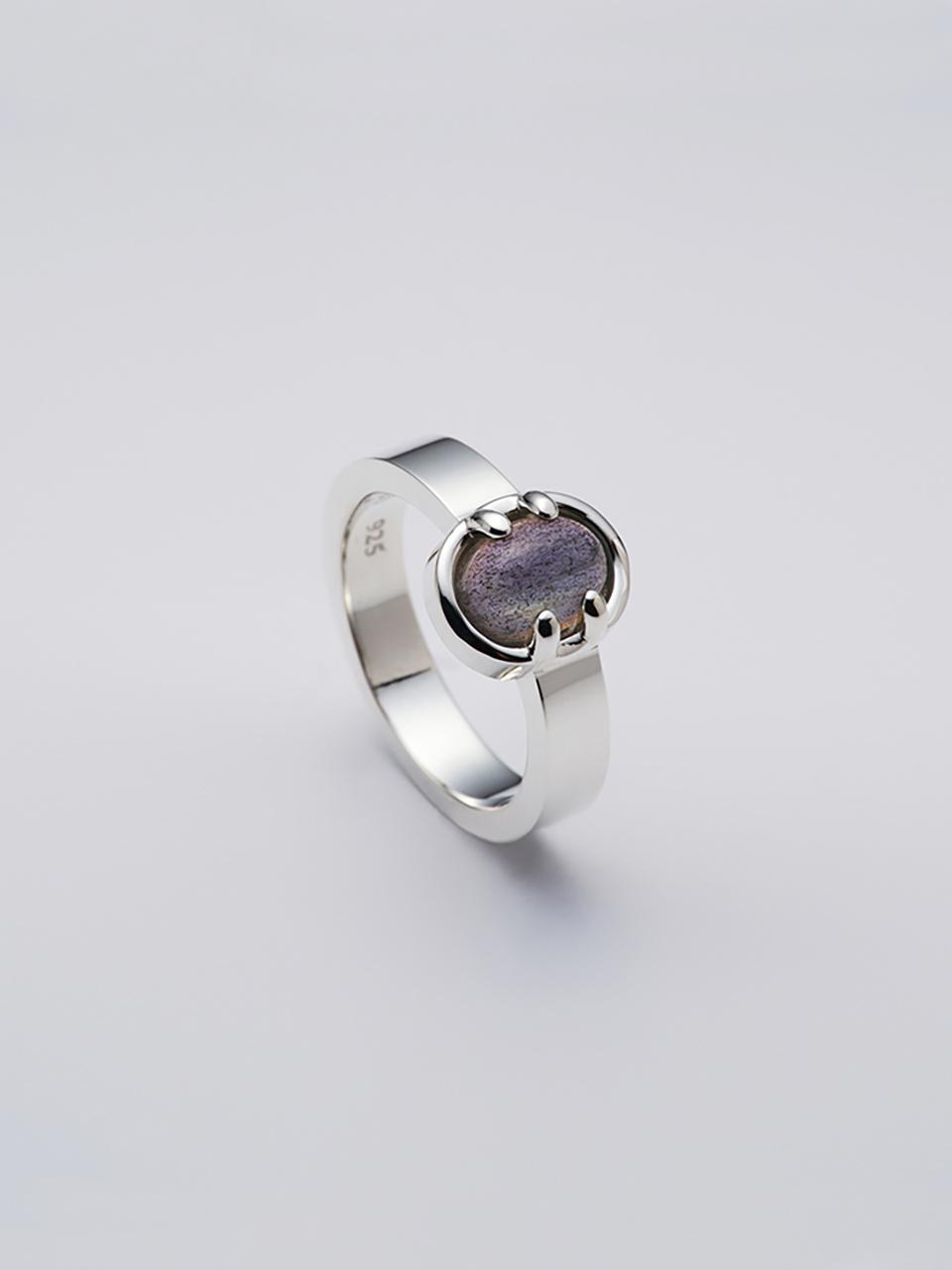 liersi Natural Labradorite 925 Silver Ring