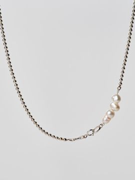 liersi Pearl Sterling Silver Gradient Choker Necklace