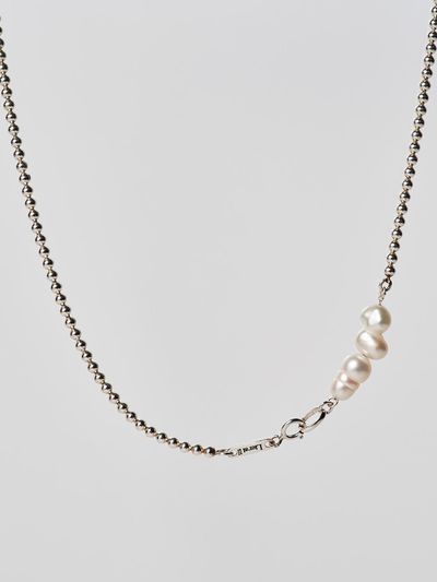 liersi Pearl Sterling Silver Gradient Choker Necklace