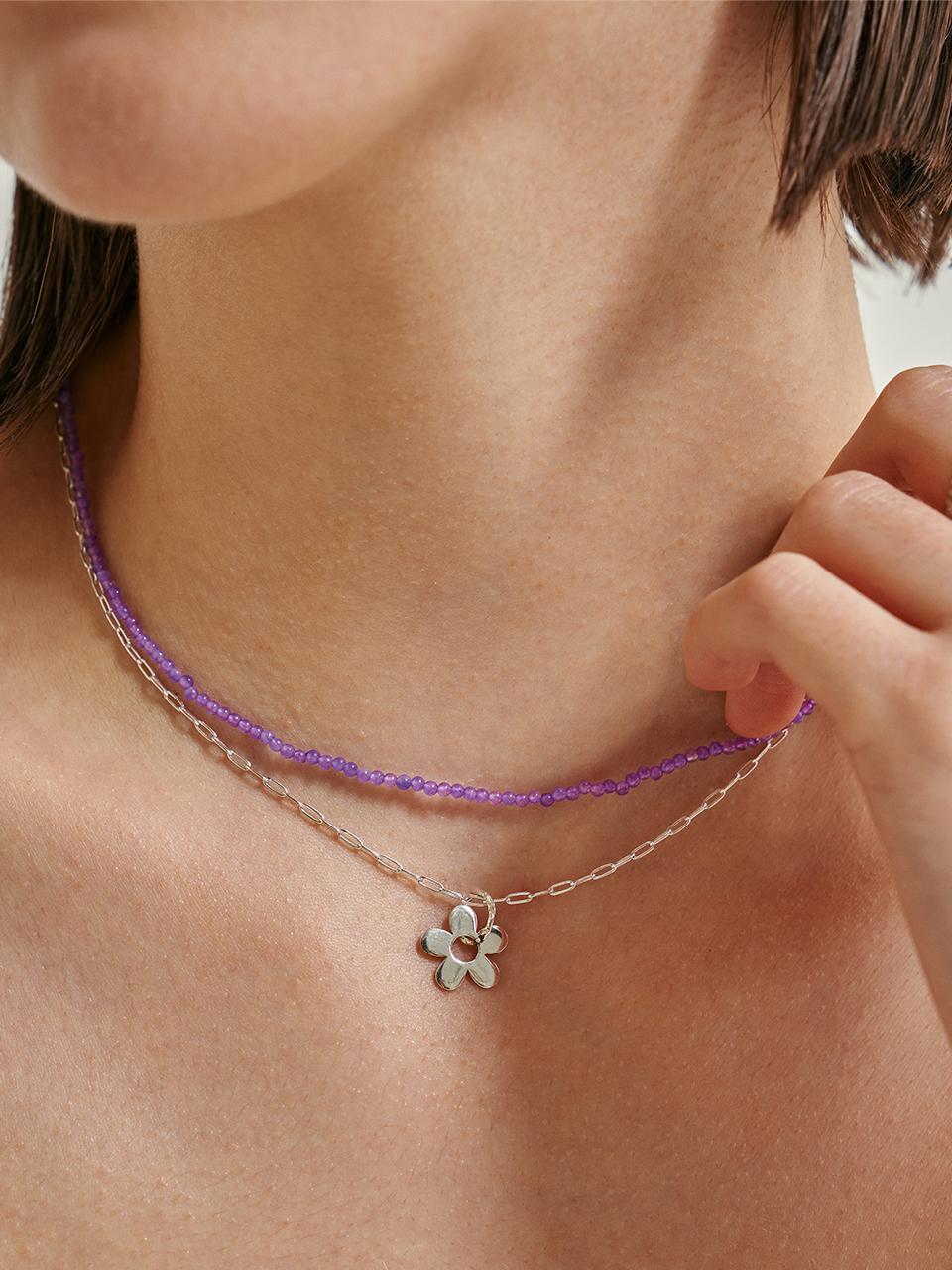 liersi Sterling Silver Adjustable Cup Flower Pendant Necklace [Yellow]