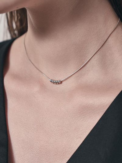 liersi Sterling Silver Circular Pendant Necklace