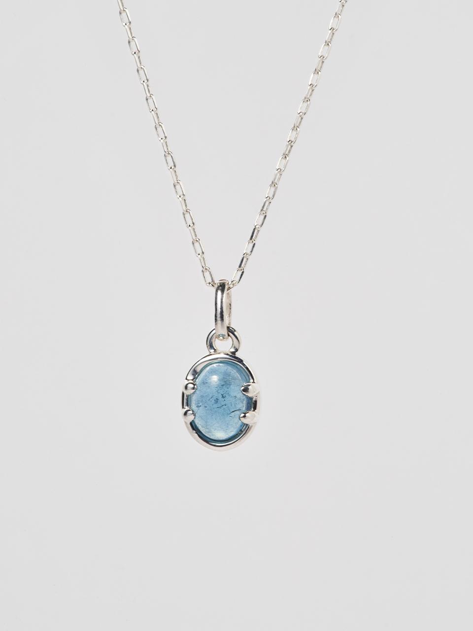 liersi Sterling Silver Handcrafted Aquamarine Necklace