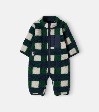 Liewood Liewood Baby Nolano checked teddy onesie