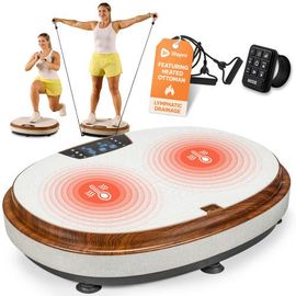 Lifepro Lifepro 4D Vibration Plate with Heated Ottoman Quiet Full Body Workout Machine