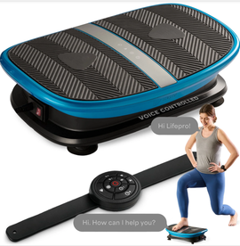 Lifepro Lifepro Curved Voice-Controlled Vibration Plate Exercise Machine with Heat Therapy for Recovery and Wellness