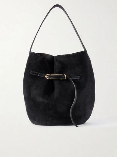 LIFFNER Buckled suede bucket bag