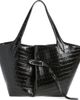 LIFFNER LIFFNER Belted Croc Embossed Leather Tote - 1