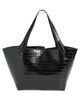 LIFFNER LIFFNER Belted Croc Embossed Leather Tote - 3