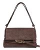 Liffner Liffner Belted Shoulder Bag Dark Brown/Gold Hardware One - 1