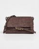 Liffner Liffner Belted Shoulder Bag Dark Brown/Gold Hardware One - 2