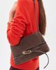 Liffner Liffner Belted Shoulder Bag Dark Brown/Gold Hardware One - 3