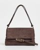 Liffner Liffner Belted Shoulder Bag Dark Brown/Gold Hardware One - 6
