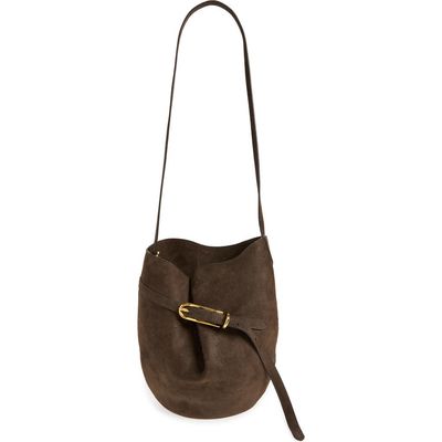 LIFFNER LIFFNER Belted Suede Bucket Bag